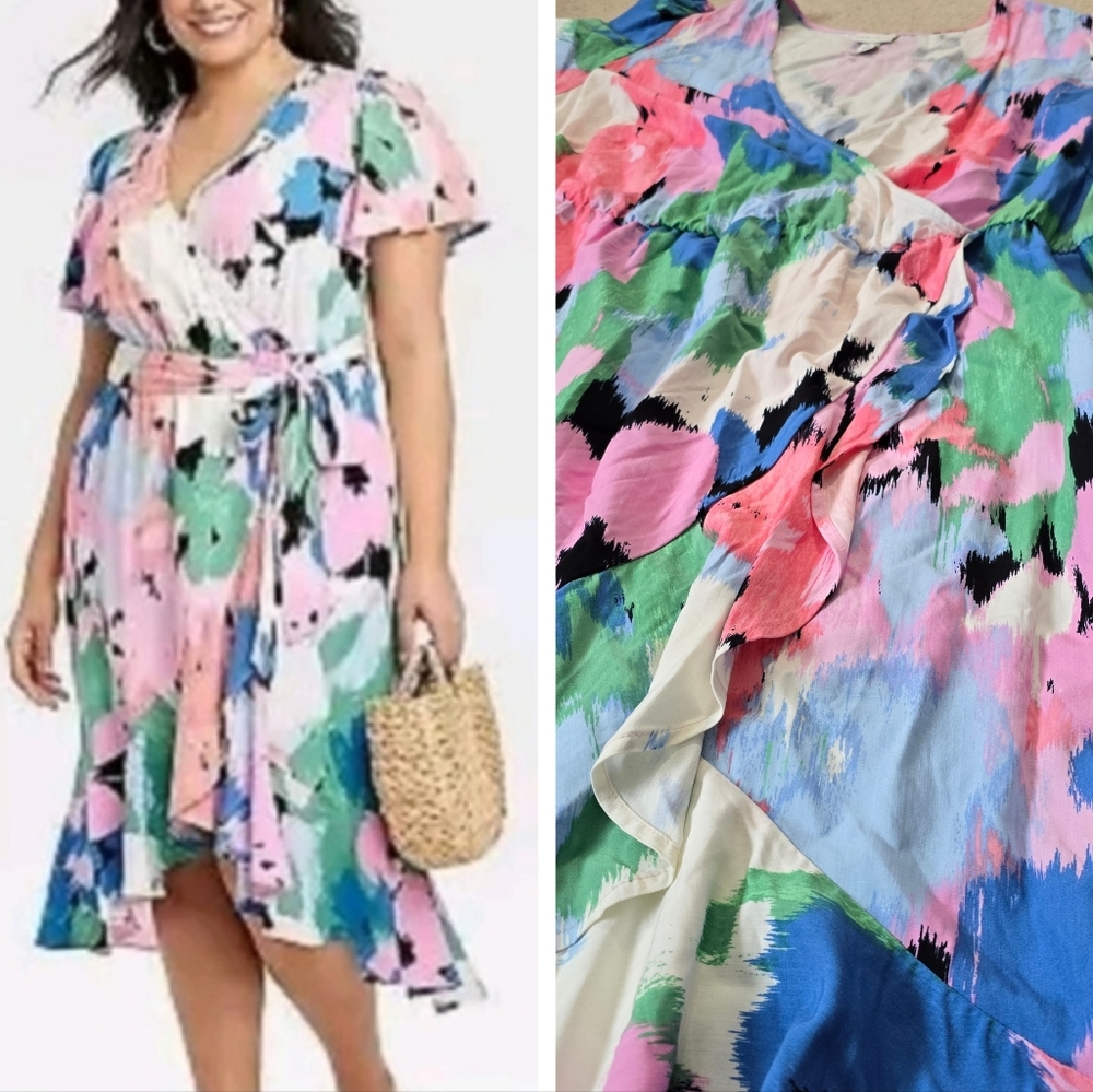 Ava & Viv Multicolor Asymmetrical Dress